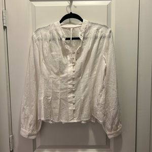 NWT Anthropologie, Medium, white long sleeve top